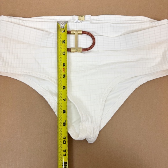 ZIMMERMANN Alight Textured Bikini Bottom in Ivory Size 6-8 - Picture 13 of 13